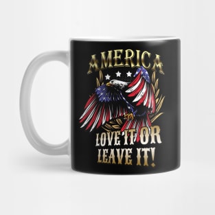 America Love It Or Leave It Patriotic Eagle Mug